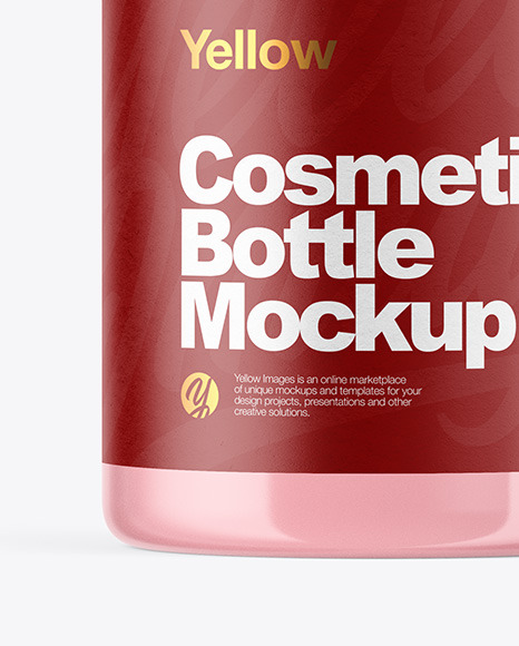 Clear Cosmetic Bottle Mockup