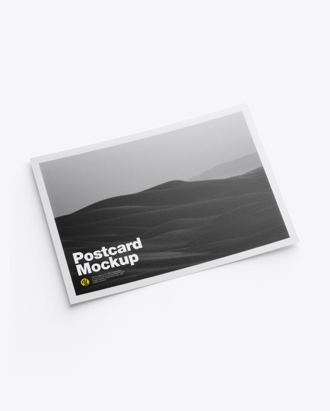 Textured A5 Postcard Mockup PSD #2