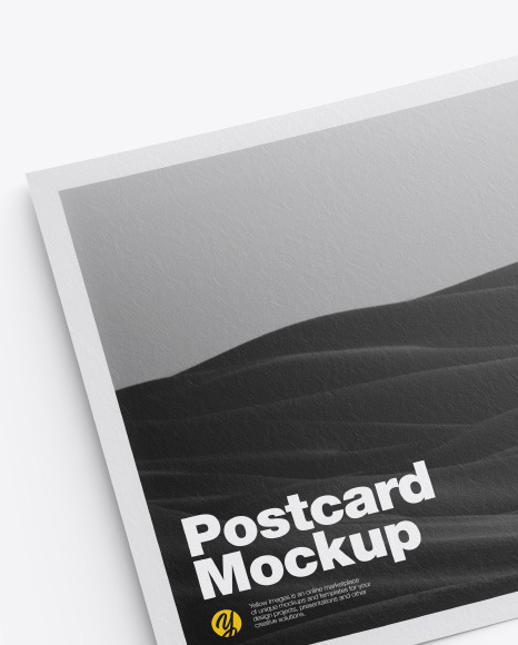 Textured A5 Postcard Mockup PSD #1