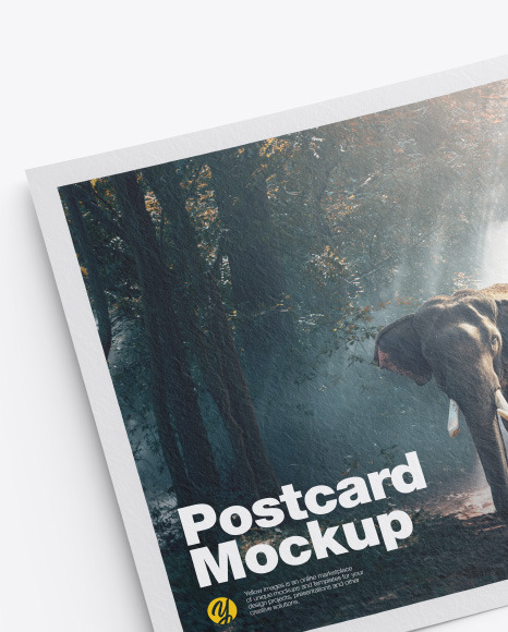 Textured A5 Postcard Mockup PSD #6