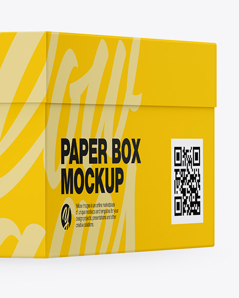 Download Matte Paper Box Half Side View In Box Mockups On Yellow Images Object Mockups Yellowimages Mockups