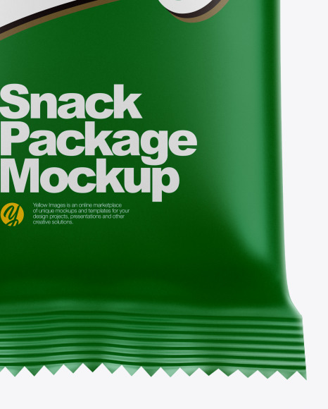 Snack Package Mockup   Front View PSD #1