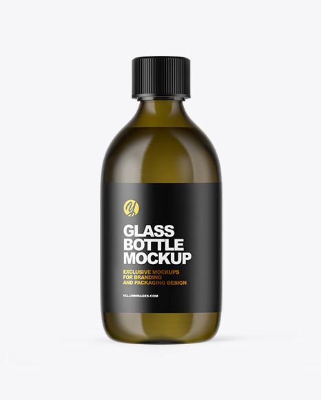 Download Antique Green Glass Oil Bottle Mockup In Bottle Mockups On Yellow Images Object Mockups PSD Mockup Templates