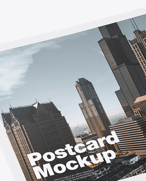 Paper A5 Postcard Mockup PSD #2