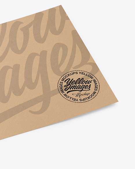 Kraft A5 Postcard Mockup PSD #1