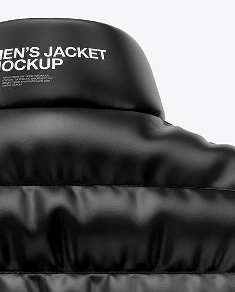 Download Men S Down Jacket Mockup Back View In Apparel Mockups On Yellow Images Object Mockups