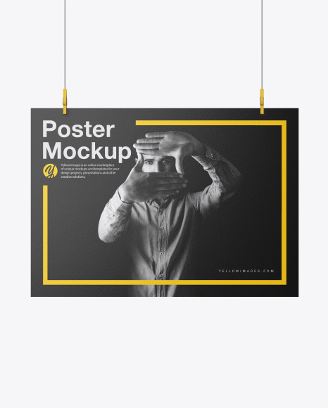 Textured A2 Poster Mockup PSD #3