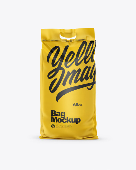 Bag Mockup In Bag Sack Mockups On Yellow Images Object Mockups