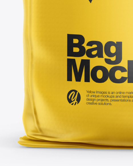 Bag Mockup In Bag Sack Mockups On Yellow Images Object Mockups