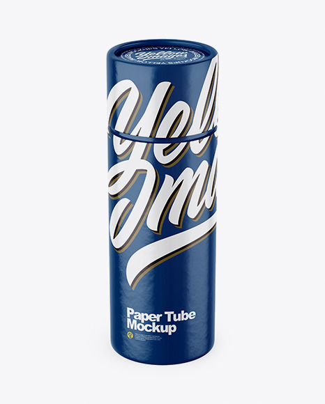 Download Glossy Paper Tube Mockup In Tube Mockups On Yellow Images Object Mockups