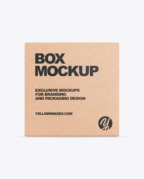 Download Kraft Box Mockup In Box Mockups On Yellow Images Object Mockups PSD Mockup Templates