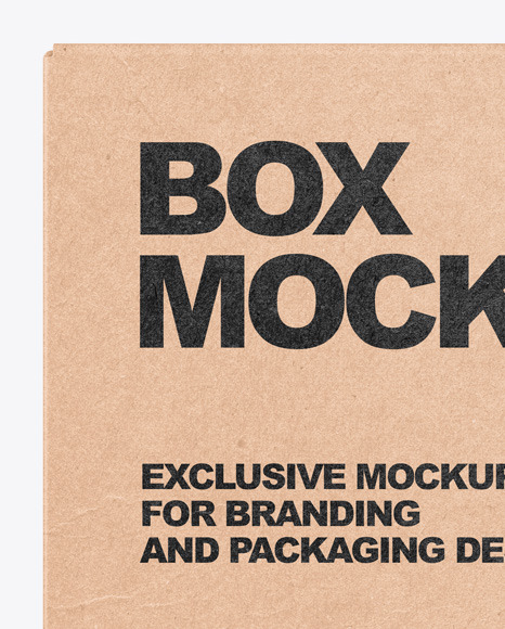 Kraft Box Mockup PSD #3