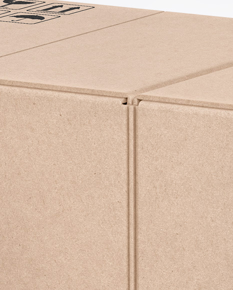 Two Kraft Boxes Mockup PSD #1