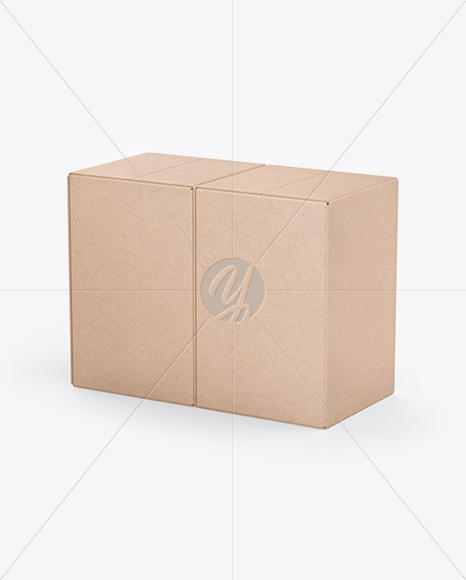 Download Two Kraft Boxes Mockup in Box Mockups on Yellow Images ...