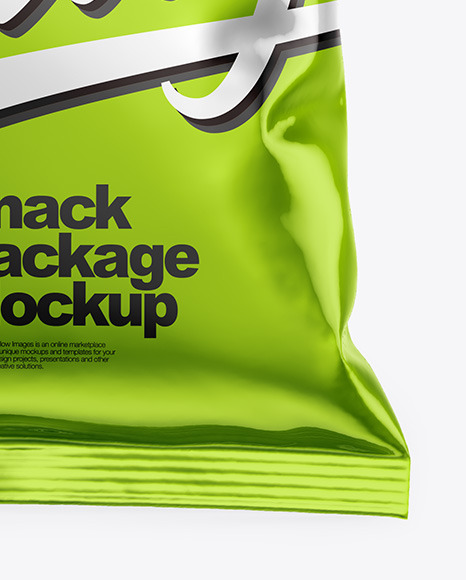 Metallic Snack Package Mockup PSD #4