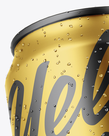 Matte Metallic Can Mockup PSD #1