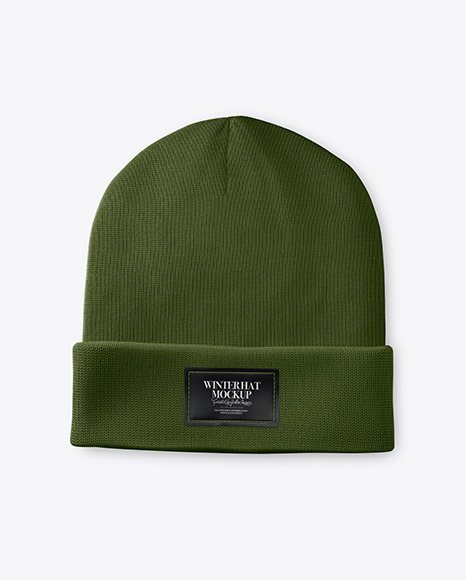 Download Winter Hat Mockup in Apparel Mockups on Yellow Images ...