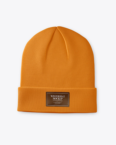 Winter Hat Mockup In Apparel Mockups On Yellow Images Object Mockups