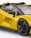 Super Car Mockup - Half Side View