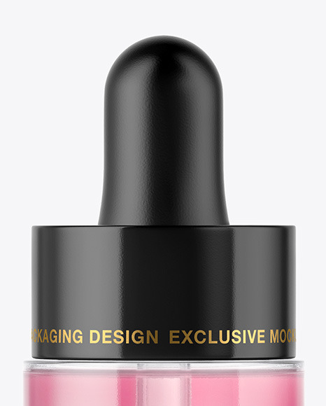 Clear Glass Dropper Bottle Mockup PSD #2