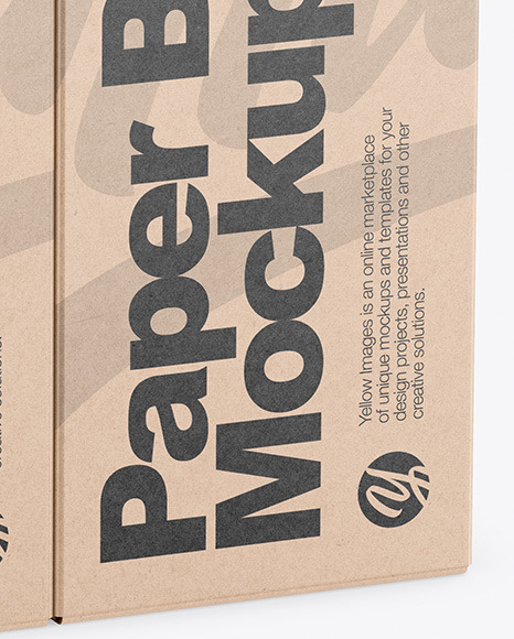 Two Kraft Boxes Mockup PSD #1