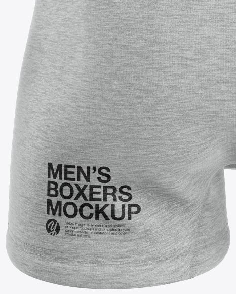 Download Melange Men S Boxer Briefs Mockup In Apparel Mockups On Yellow Images Object Mockups