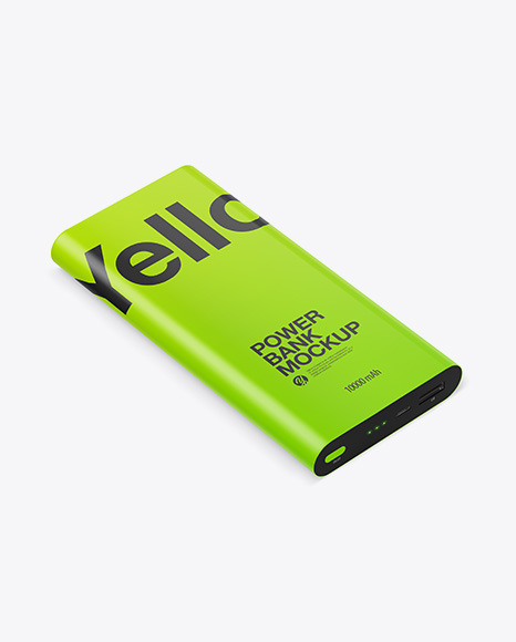 Download Glossy Power Bank Mockup Front View In Device Mockups On Yellow Images Object Mockups Yellowimages Mockups