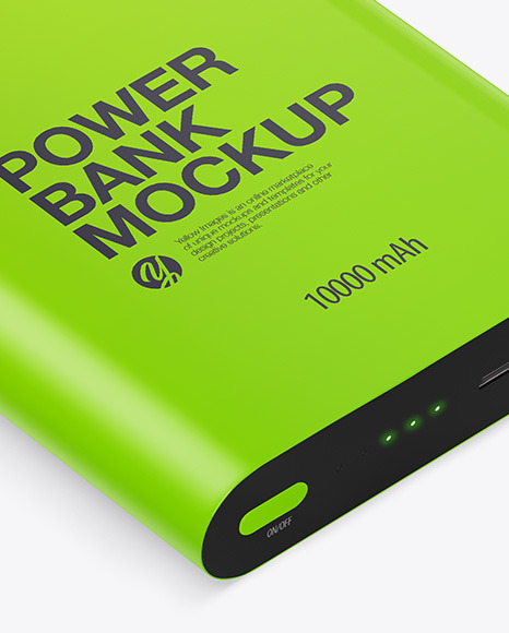 Download Glossy Power Bank Mockup Front View In Device Mockups On Yellow Images Object Mockups Yellowimages Mockups