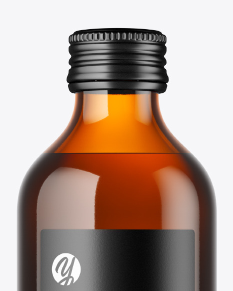 Amber Water Bottle Mockup PSD #1