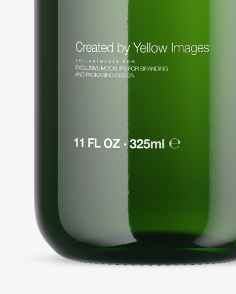 Green Water Bottle Mockup In Bottle Mockups On Yellow Images Object Mockups