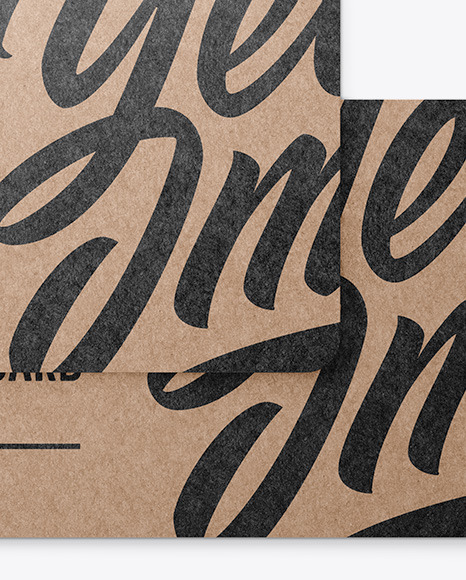 Kraft Business Cards Mockup PSD #1