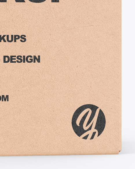 Kraft Box Mockup PSD #1