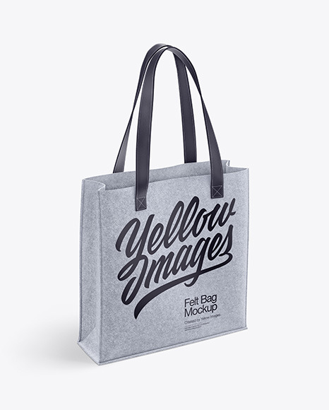 Download Felt Bag Mockup In Bag Sack Mockups On Yellow Images Object Mockups