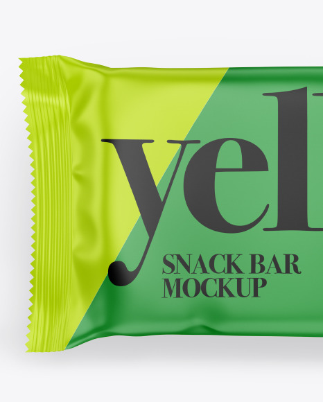 Matte Snack Bar Mockup PSD #3