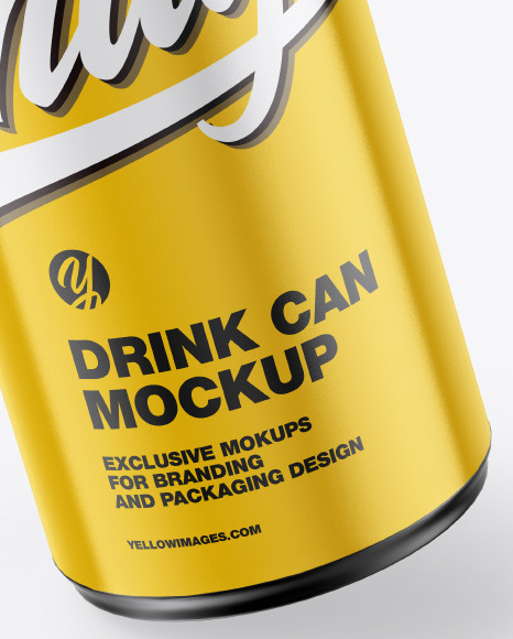 Metallic Drink Can w  Glossy Finish Mockup PSD #5