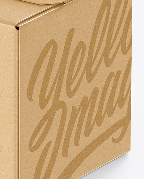 Kraft Box Mockup PSD #1