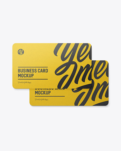 Download Textured Business Cards Mockup In Stationery Mockups On Yellow Images Object Mockups PSD Mockup Templates