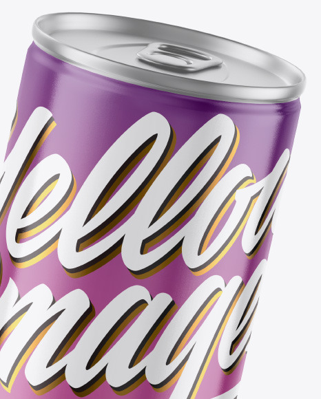 Metallic Drink Can w  Glossy Finish Mockup PSD #2