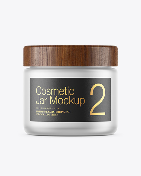 Frosted Glass Cosmetic Jar Mockup PSD #6