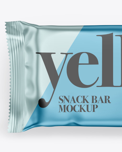 Metallic Snack Bar Mockup PSD #2