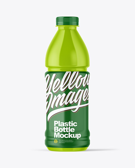 Glossy Plastic Bottle Mockup PSD #2