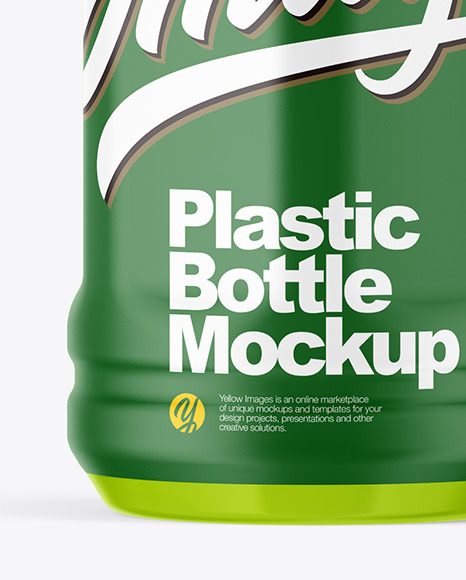 Glossy Plastic Bottle Mockup PSD #6