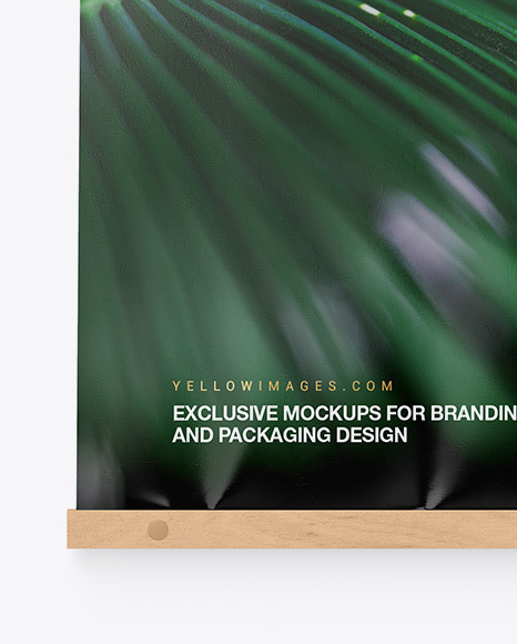 Download Wooden Frame Canvas Poster Mockup In Indoor Advertising Mockups On Yellow Images Object Mockups Yellowimages Mockups