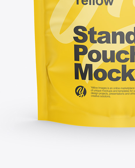 Download Matte Stand Up Pouch With Zipper Mockup In Pouch Mockups On Yellow Images Object Mockups PSD Mockup Templates