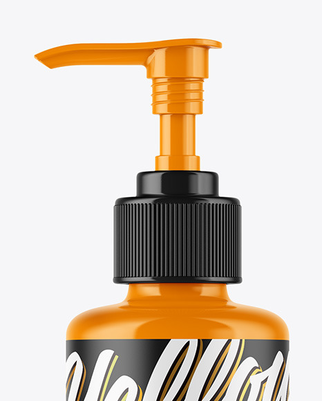 Glossy Plastic Bottle Mockup PSD #2