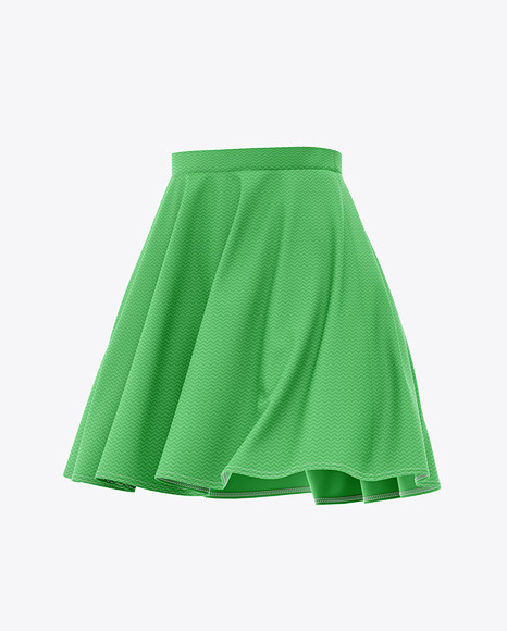 Download Skater Skirt Mockup - Front Half-Side View in Apparel ...