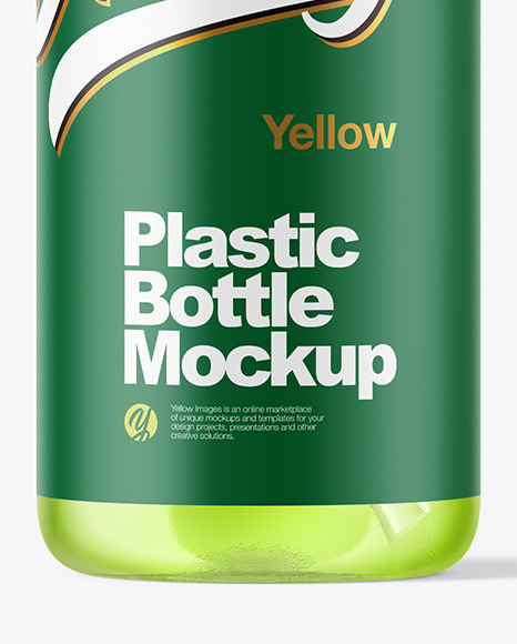 Clear Plastic Bottle Mockup PSD #1