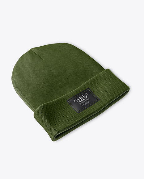 Download Winter Hat Mockup in Apparel Mockups on Yellow Images ...