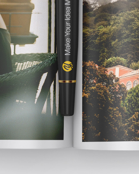 Matte Magazine Mockup In Stationery Mockups On Yellow Images Object Mockups