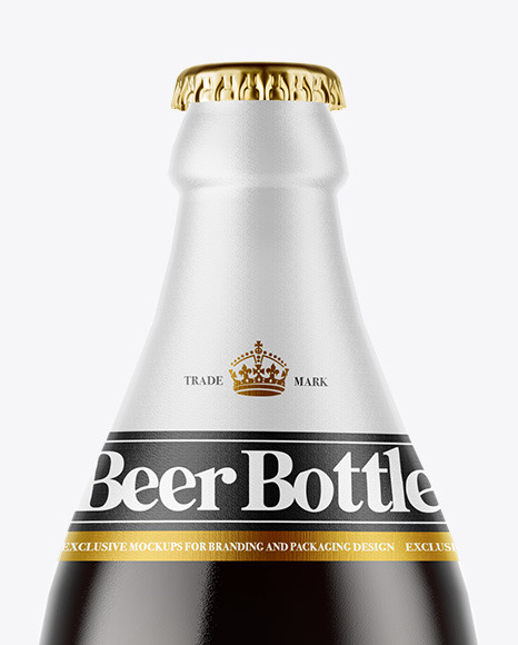 Download Amber Glass Dark Beer Bottle Mockup In Bottle Mockups On Yellow Images Object Mockups